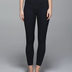 Lululemon High Times Pant Luon Desert Snake Deep Coal Black Size 6 Yoga Core